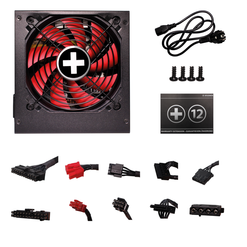 Xilence XP650R6.2 Alimentation PC ATX 650W, 80+, gaming, non modulaire,  1x20+4PIN, 1xCPU 4+4PIN, 1xCPU 8PIN, 2xPCI-E 6+2PIN, 3xHDD, 5xSATA,  ventilateur silencieux 120mm, câble 600mm, noir : : Informatique