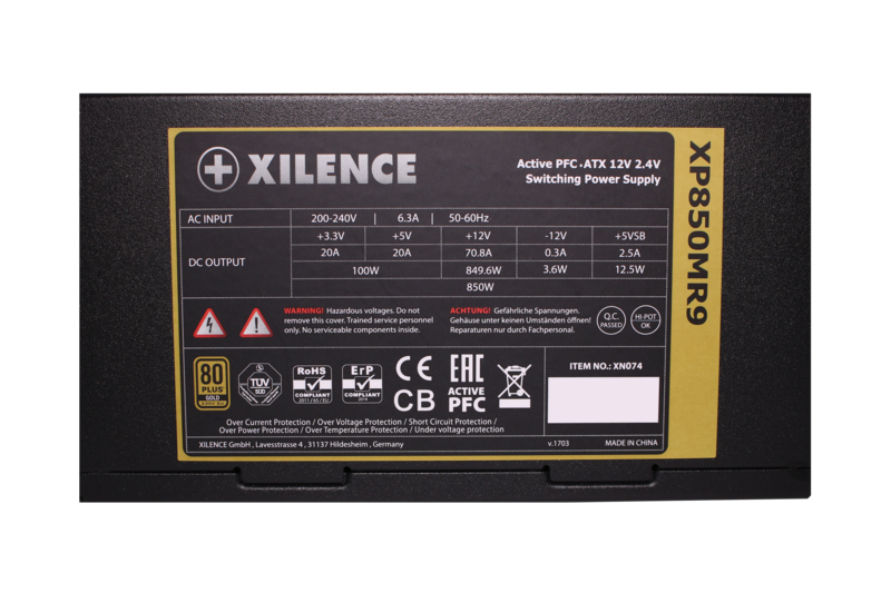 Xilence XP850MR9 850W Alimentation PC, semi modulaire, 80+ Gold, Gaming,  ATX - SECOMP AG