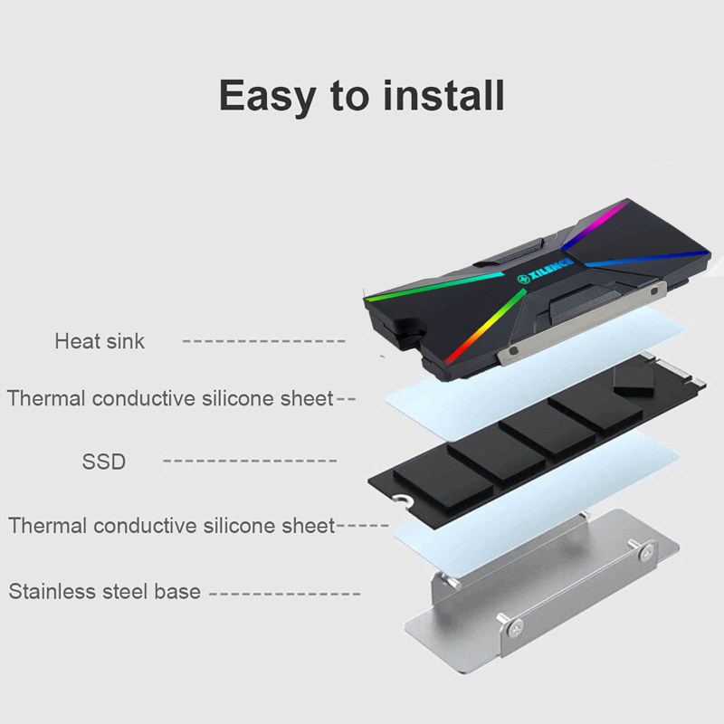 Dissipateur thermique pour SSD M.2 2280 Xilence Performance A+